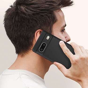 Avizar Coque pour Google Pixel 7 Résistante Silicone Gel Flexible Fine Légère  Noir pas cher