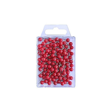 WEDO Boite de 100 Epingles de signalisation boule 16 mm Rouge