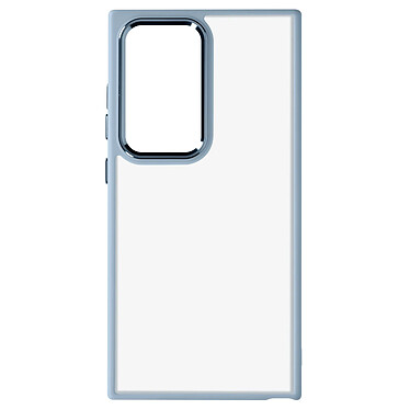 Avizar Coque pour Samsung S24 Ultra Dos Rigide Contour Souple Design Fumé Bleu Pâle