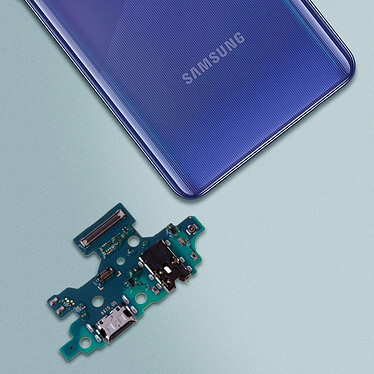 Clappio Connecteur de charge pour Samsung Galaxy A41 USB type C et Micro et Jack 3.5mm Vert pas cher