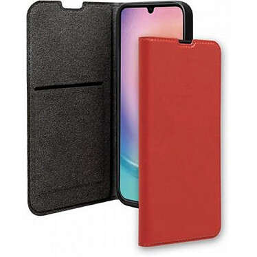 BigBen Connected Étui pour Samsung Galaxy A25 Folio Wallet avec Porte-cartes et Support vidéo Rouge