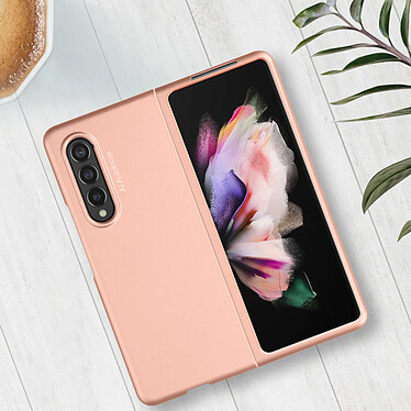 Avis Avizar Coque Samsung Z Fold 3 en 2 Parties Rigide Bande Antidérapante Rose gold