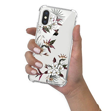 LaCoqueFrançaise Coque iPhone X/Xs anti-choc souple angles renforcés transparente Motif Fleurs Sauvages pas cher