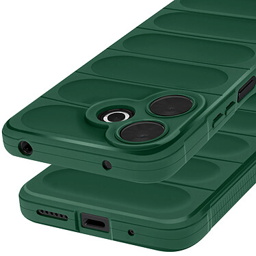 Avizar Coque pour Xiaomi Redmi 13 Antichoc Silicone Motif texturé 3D Vert Foncé pas cher