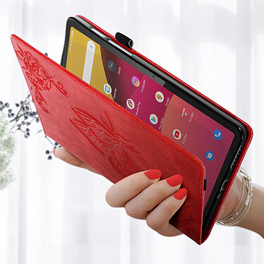 Acheter Avizar Étui pour Realme Pad Mini Motif Papillon Fleurs Rangement cartes Support vidéo  rouge