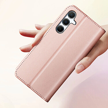 Acheter Avizar Étui pour Samsung A55 Simili Cuir Portefeuille Double Fermoir Aimanté Rose Champagne