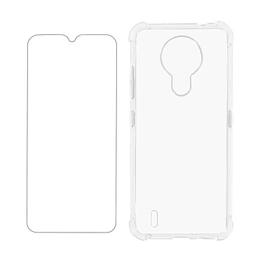 Avizar Pack Protection Nokia 1.4 Coque Souple et Verre Trempé Transparent