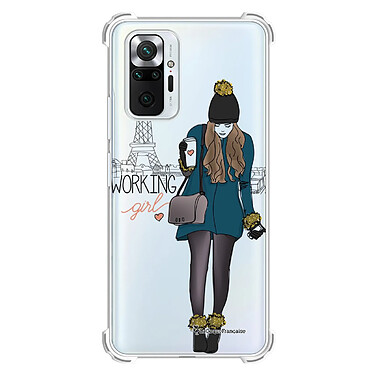 LaCoqueFrançaise Coque Xiaomi Redmi Note 10 Pro Silicone antichocs Solides coins renforcés  transparente Motif Working girl