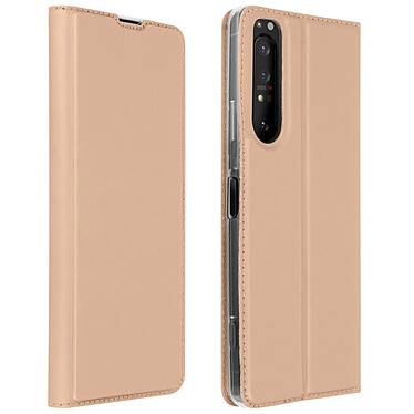 Avizar Housse Sony Xperia 1 II Étui Folio Porte-carte Support Vidéo rose gold