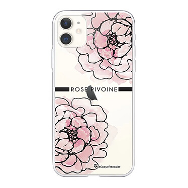 LaCoqueFrançaise Coque iPhone 11 360 intégrale transparente Motif Rose Pivoine Tendance