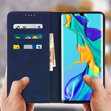 Acheter Avizar Housse Huawei P30 Pro Etui Portefeuille Rangement carte support vidéo Bleu nuit