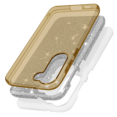 Avis Avizar Coque Paillette pour Samsung Galaxy S23 Plus Hybride Semi-rigide  or