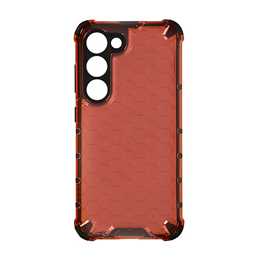 Avizar Coque pour Samsung Galaxy S23 Antichoc Coins Renforcés Design Nid d'Abeille  Rouge