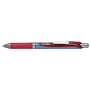 PENTEL Stylo roller à encre gel liquide EnerGel BLN75 pointe fine rouge x 12