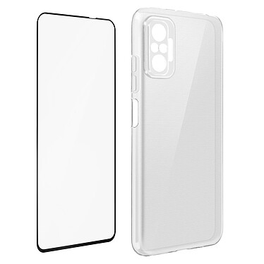 Avizar Coque Redmi Note 10 Pro Souple et Verre Trempé 9H Transparent noir