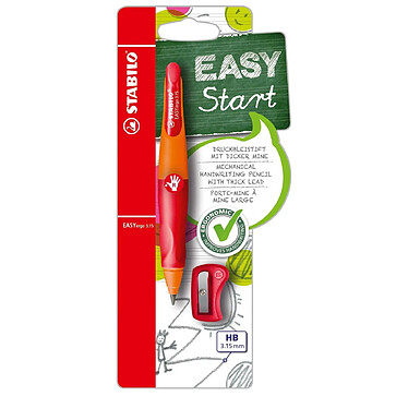 STABILO Porte-mine d'apprentissage Easyergo 3.15 Droitier Rouge