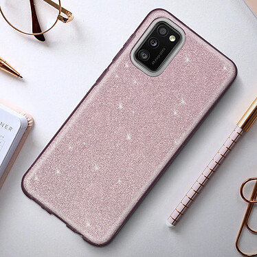 Avis Avizar Coque pour Samsung Galaxy A41 Paillette Amovible Silicone Semi-rigide rose