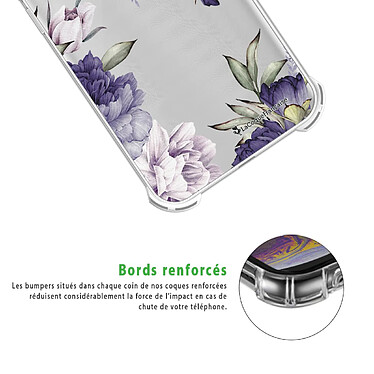 Acheter LaCoqueFrançaise Coque Xiaomi Redmi 9T Silicone antichocs Solides coins renforcés  transparente Motif Pivoines Violettes