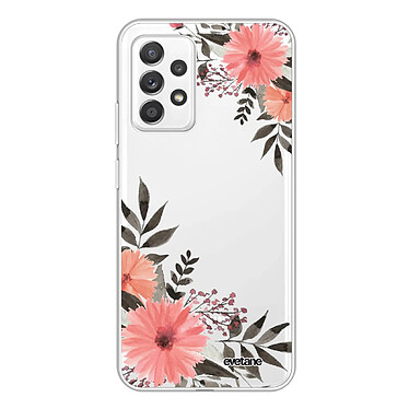 Evetane Coque Samsung Galaxy A72 360 intégrale transparente Motif Fleurs roses Tendance