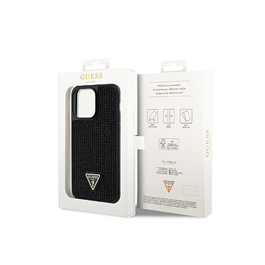 Avis Guess Coque pour Apple iPhone 15 Pro Max Triangle Diamond Noir