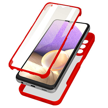 Avizar Coque Samsung A32 5G Dos Plexiglas Avant Polymère Antichoc Contour rouge