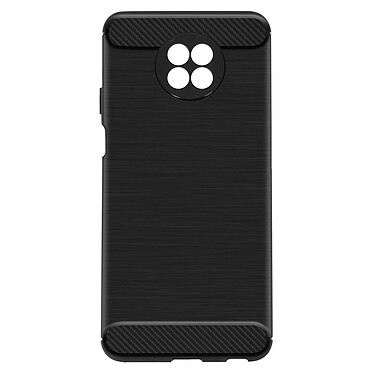 Avizar Coque Xiaomi Redmi Note 9T Souple Coins Renforcés Carbone Effet Brossé Noir