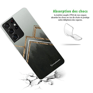 Avis LaCoqueFrançaise Coque Samsung Galaxy S21 Ultra 5G silicone transparente Motif Trio Forêt ultra resistant