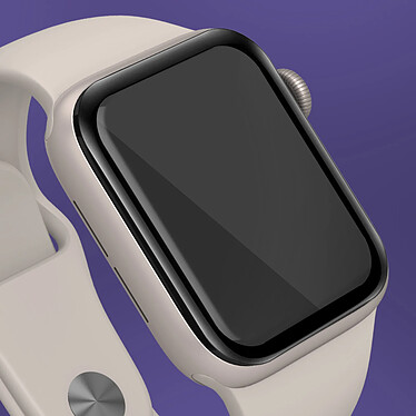 iMak Verre Organique pour Apple Watch SE 44mm Protection Écran Flexible Haute Définition  Contour Noir pas cher