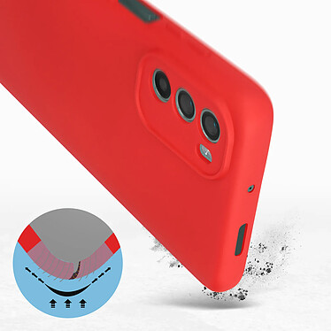 Avis Avizar Coque pour Motorola Moto G62 5G Silicone Semi-rigide Finition Soft-touch Fine  Rouge