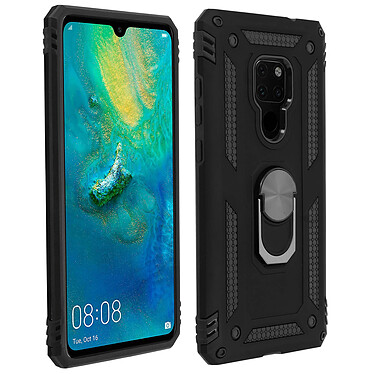 Avizar Coque Huawei Mate 20 Bi matière Rigide Souple Bague Support Vidéo noir