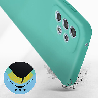 Avis Avizar Coque pour Samsung Galaxy A33 5G Silicone Semi-rigide Finition Soft-touch Fine  Turquoise