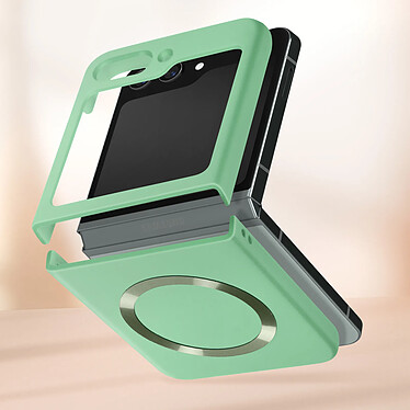 Avizar Coque MagSafe pour Samsung Galaxy Z Flip 5 Rigide Design Fin  Vert pas cher