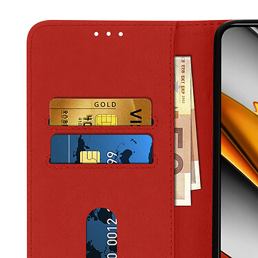 Avizar Étui pour Xiaomi Mi 11i / Xiaomi Poco F3 Folio Intégrale Porte-carte Fonction Support Rouge pas cher