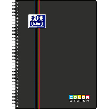 OXFORD Cahier reliure intégrale COLOR SYSTEM, A4+, seyès 180p 90g Coloris Aléatoire pas cher