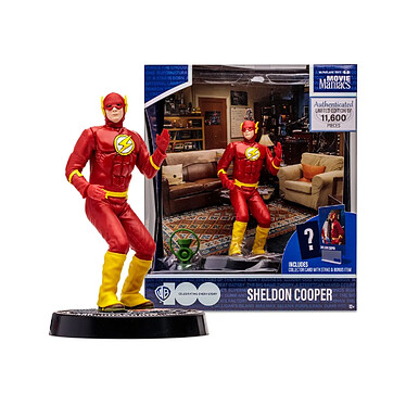 The Big Bang Theory - Figurine Movie Maniacs Sheldon Cooper as The Flash 15 cm pas cher