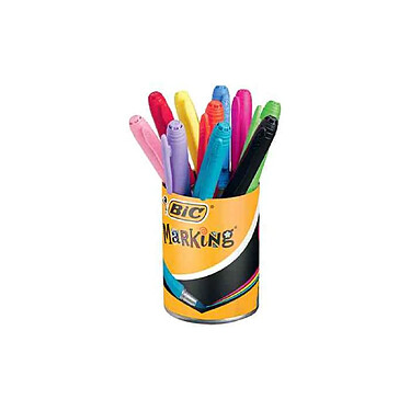 BIC Pot 10 Marqueurs Permanent Intensity MARKING COLOR Pte Ogive Couleurs assorties