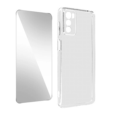 Avizar Coque pour Motorola Moto G42 Silicone avec Verre trempé Dureté 9H transparent