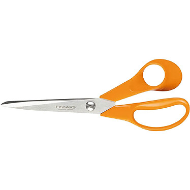 FISKARS Ciseaux universels pour droitiers, Longueur 21 cm orange