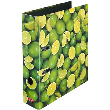 HERLITZ Classeur à levier maX.file A4 pélliculé Brillant motif Lemon