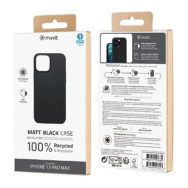 Avis Muvit Coque pour iPhone 13 Pro Max RECYCLETEK SOUPLE Noir