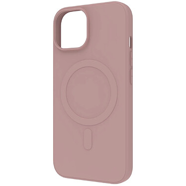 Muvit Coque pour iPhone 15 Soft Touch Compatible MagSafe Rose