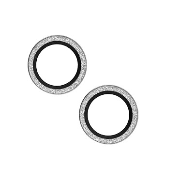 So Seven Protège-caméra pour Apple iPhone 14 / 14 Plus Rings Antichoc Argent