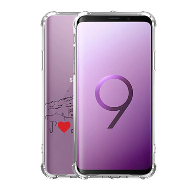 Avis LaCoqueFrançaise Coque Samsung Galaxy S9 Plus anti-choc souple angles renforcés transparente Motif J'aime Marseille