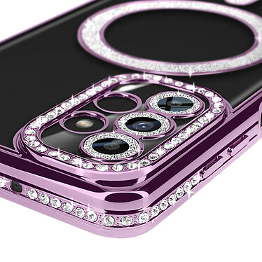 Avis Avizar Coque Diamant pour Samsung A13 5G et A04s MagSafe Contour Strass Violet