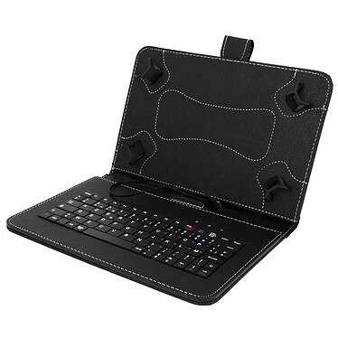 Avizar Housse Folio avec Clavier AZERTY Tablette 10'' - Noir - Connecteur Micro-USB