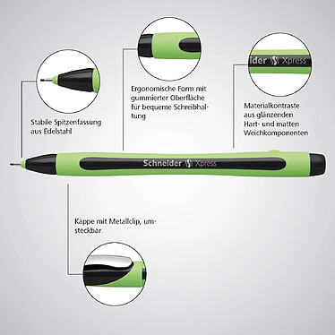 SCHNEIDER Fineliner Xpress 08 assorti Blister 4 pièces pas cher