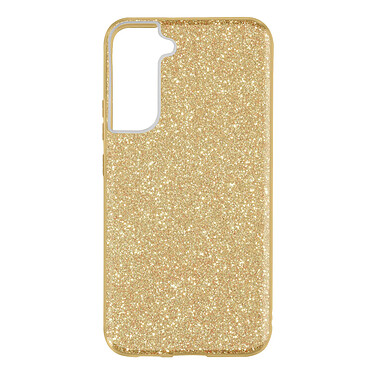 Avizar Coque pour Samsung Galaxy S22 Paillette Amovible Silicone Semi-rigide or