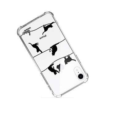 Acheter Evetane Coque iPhone Xr anti-choc souple angles renforcés transparente Motif Chat Lignes