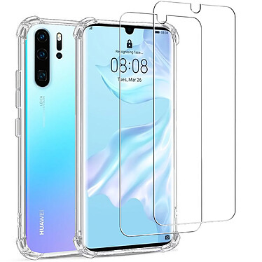 Acheter Evetane Coque Huawei P30 Pro/ P30 Pro New Edition Antichoc Silicone + 2 Vitres en verre trempé Protection écran