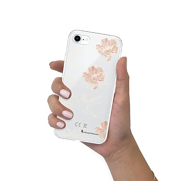 LaCoqueFrançaise Coque iPhone 7/8/ iPhone SE 2020 360 intégrale transparente Motif Fleurs Blanches Tendance pas cher